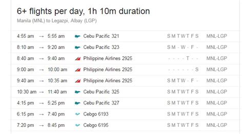 flights from manila to legaspi|manila to siargao flight schedule.